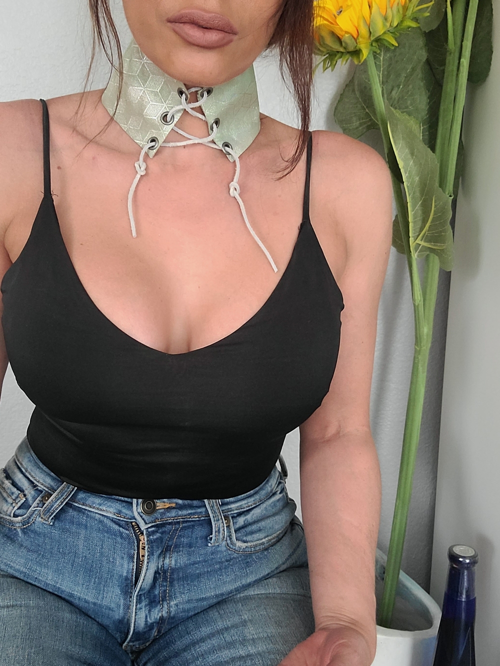 Leatger Green Corset Choker Necklace